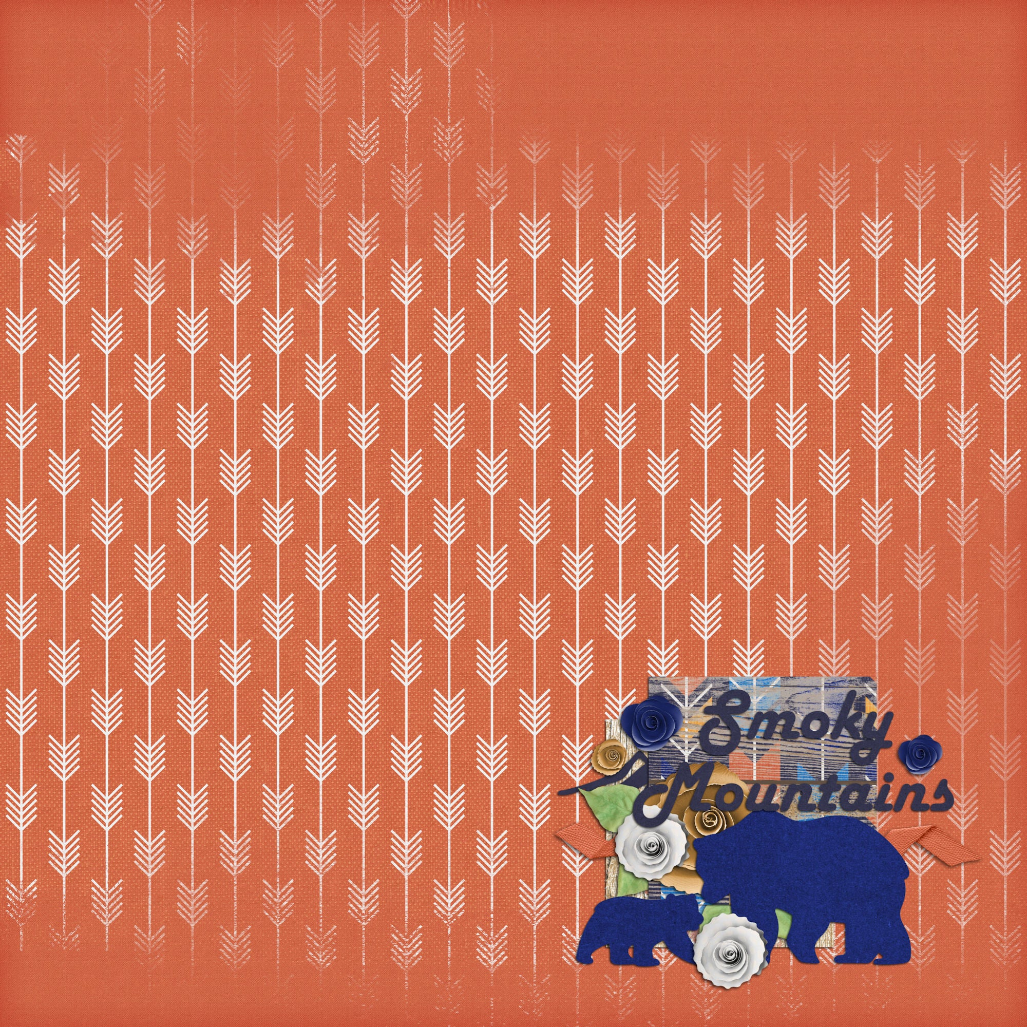 Tennessee Collection Smoky Mountains 12 x 12 Double-Sided Scrapbook Paper by SSC Designs