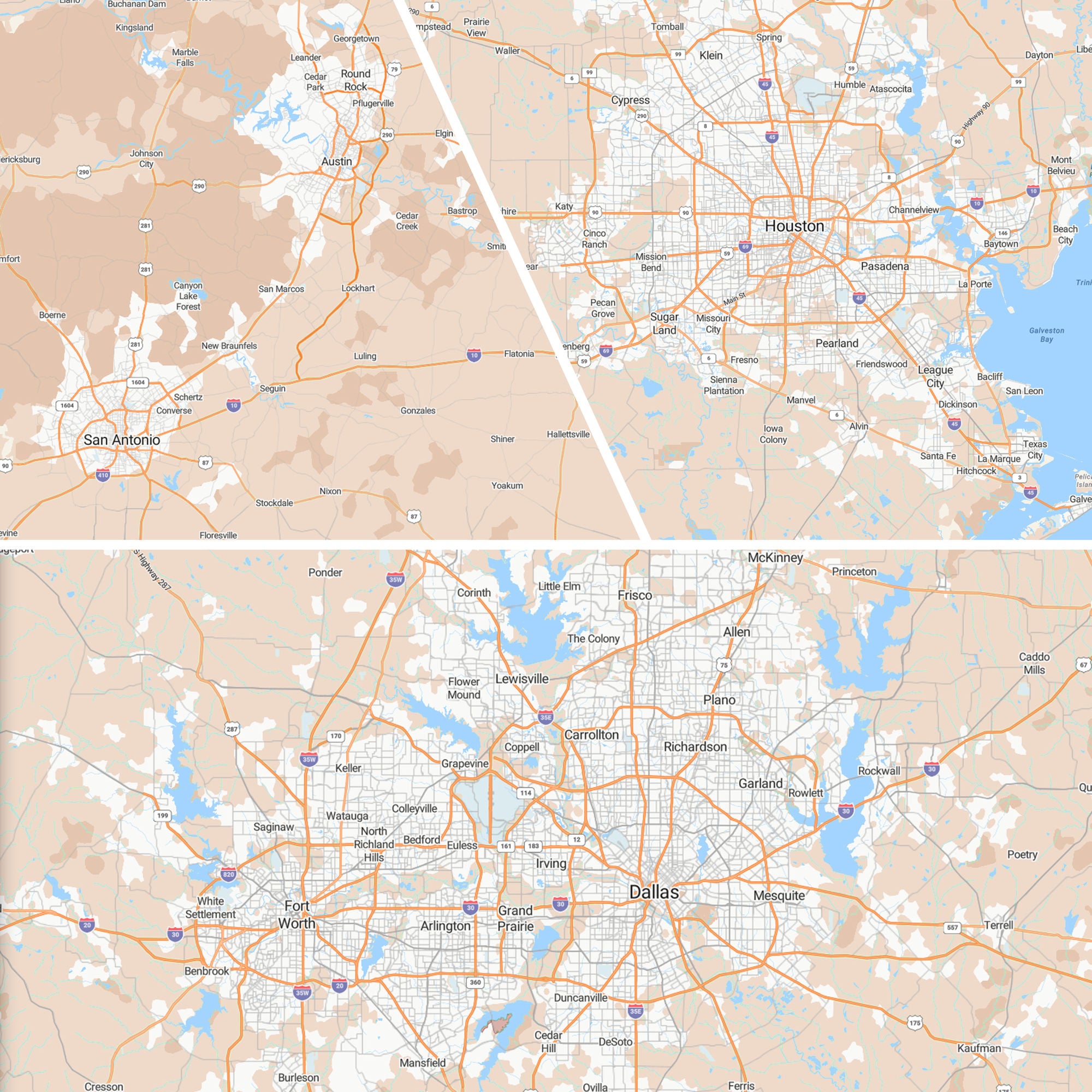 Texas Collection Texas Cities 12 x 12 Double-Sided Scrapbook Paper by SSC Designs