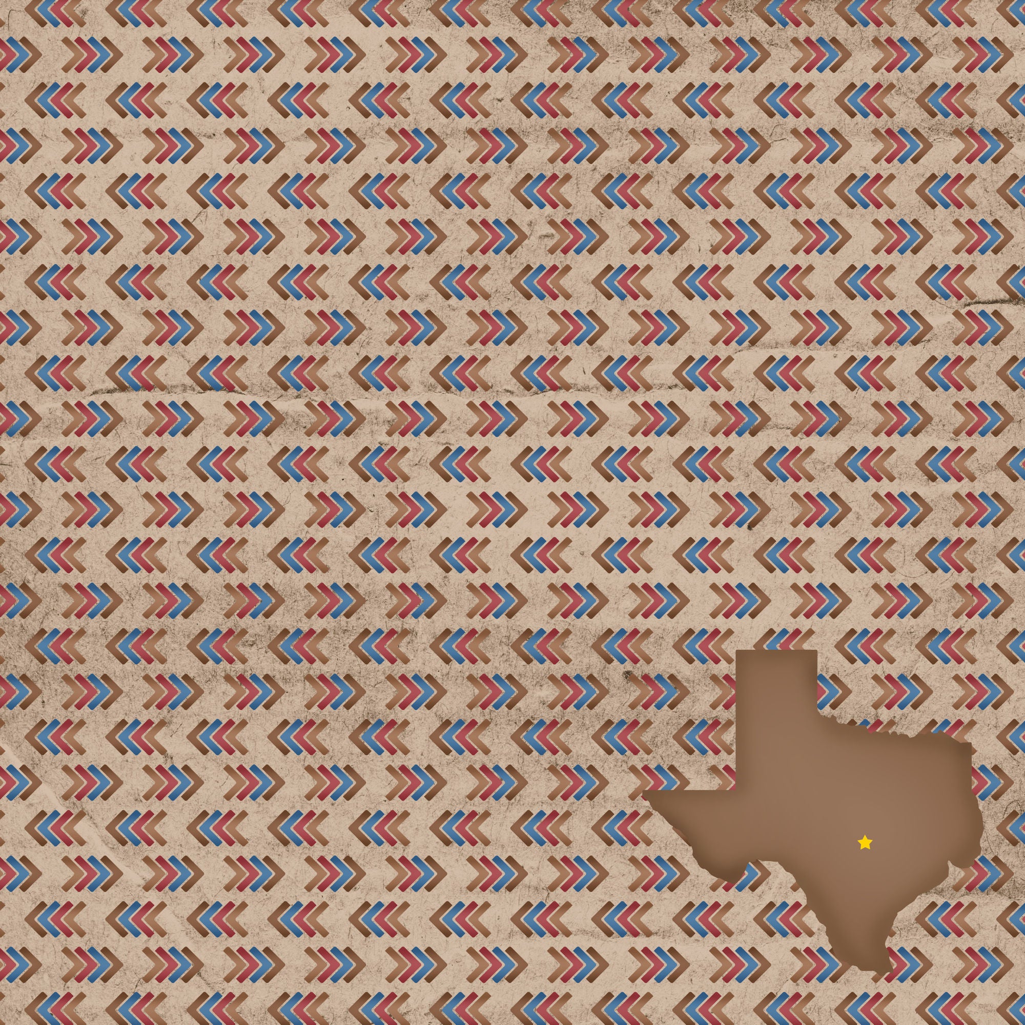 Texas Collection Cowboy Hats 12 x 12 Double-Sided Scrapbook Paper by SSC Designs