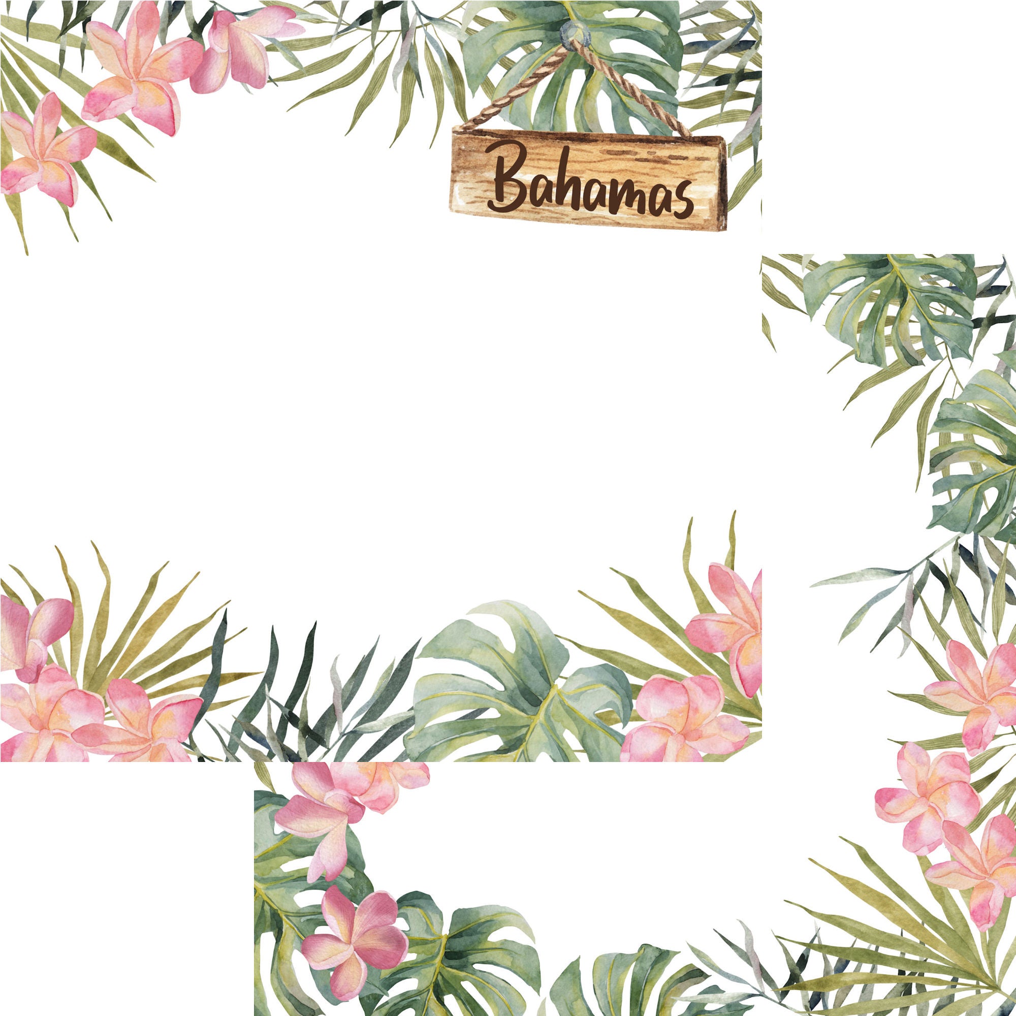 Tropical Paradise Collection Bahamas 12 x 12 Double-Sided Scrapbook Paper by SSC Designs