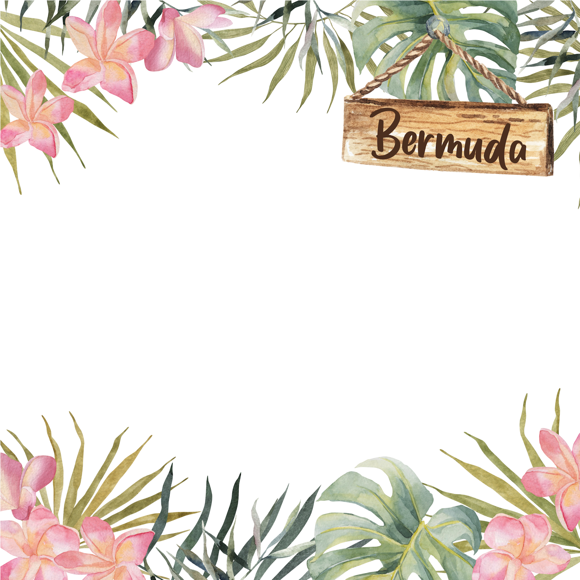 Tropical Paradise Collection Bermuda 12 x 12 Double-Sided Scrapbook Paper by SSC Designs