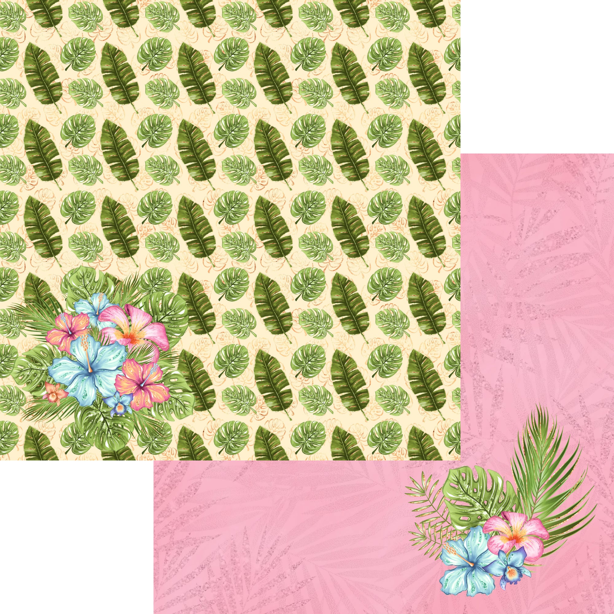 Tropical Bliss 12 x 12 Scrapbook Paper & Embellishment Kit by SSC Designs