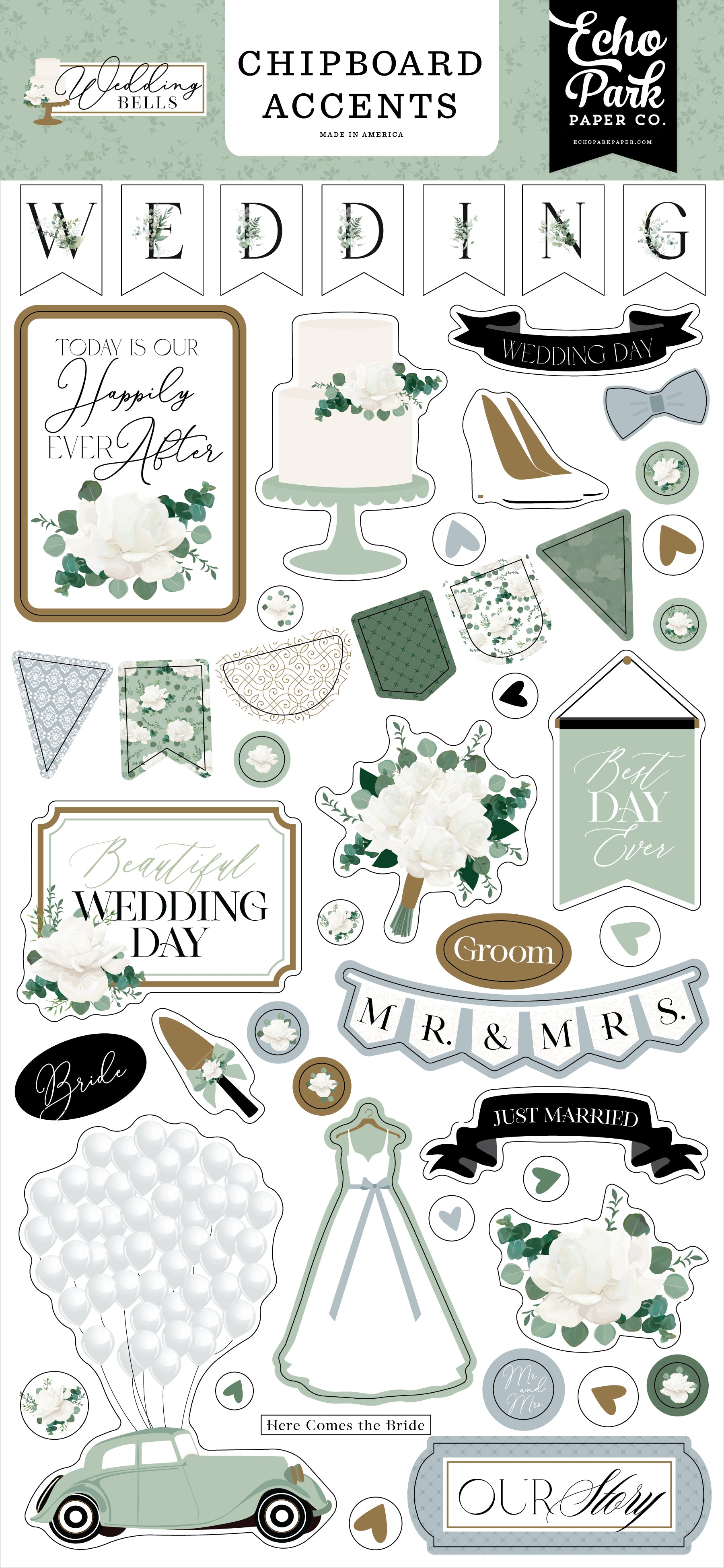Echo Park Paper  Wedding Bells Multi Journaling Cards Scrapbook Paper –  Scrapbook Supply Companies