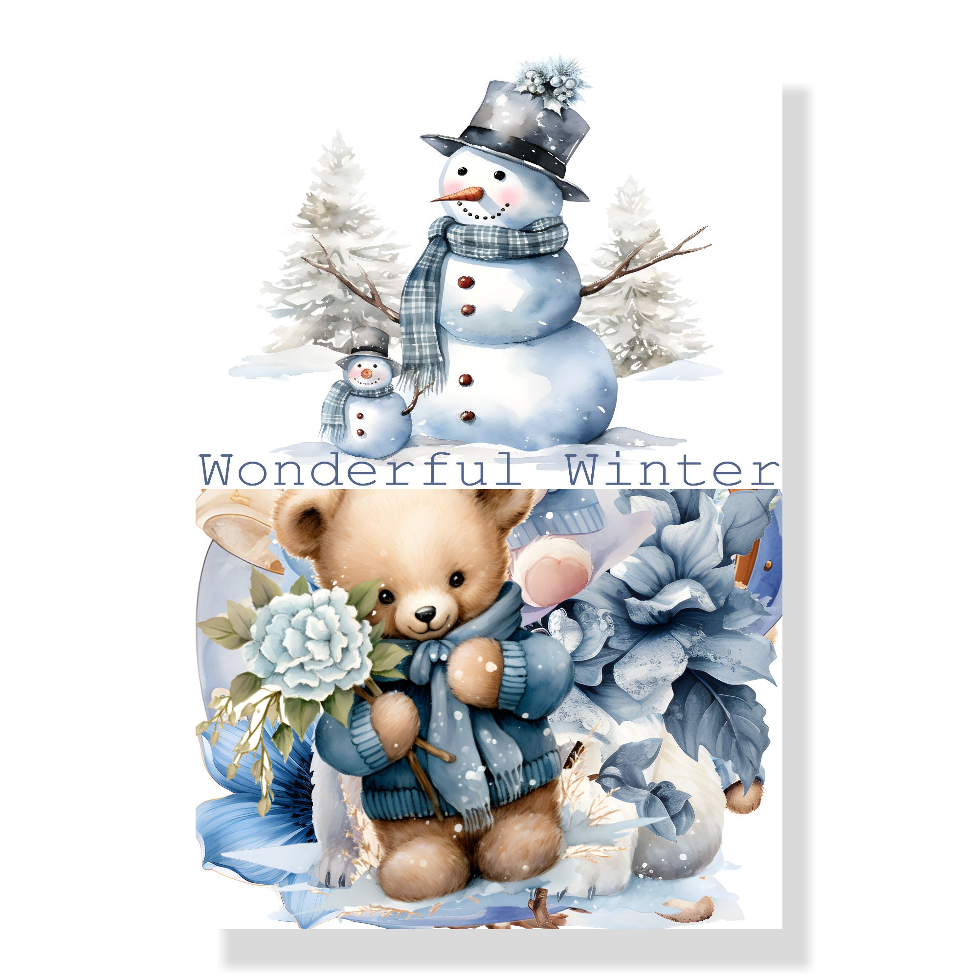 Wonderful Winter Collection Laser Cut Ephemera Embellishments by SSC Designs