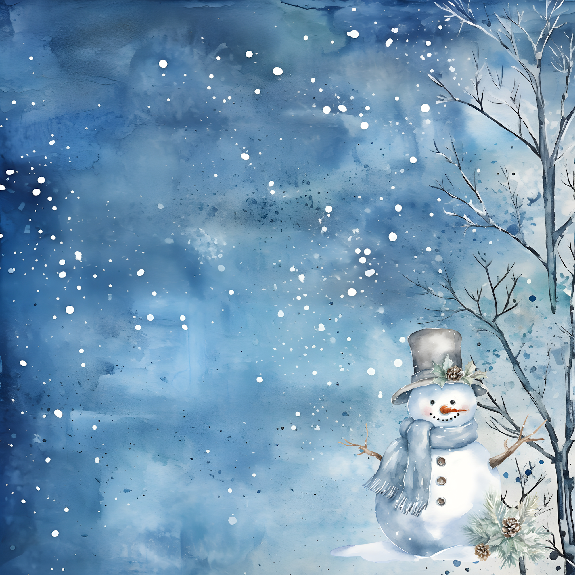 Wonderful Winter Collection Winter Christmas 12 x 12 Double-Sided Scrapbook Paper by SSC Designs