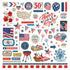 With Liberty Collection 12 x 12 Scrapbook Sticker Sheet by Photo Play Paper
