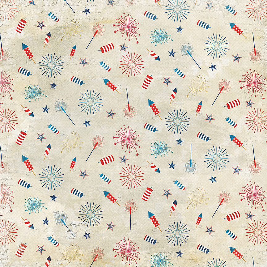 With Liberty Collection Celebration 12 x 12 Double-Sided Scrapbook Paper by Photo Play Paper