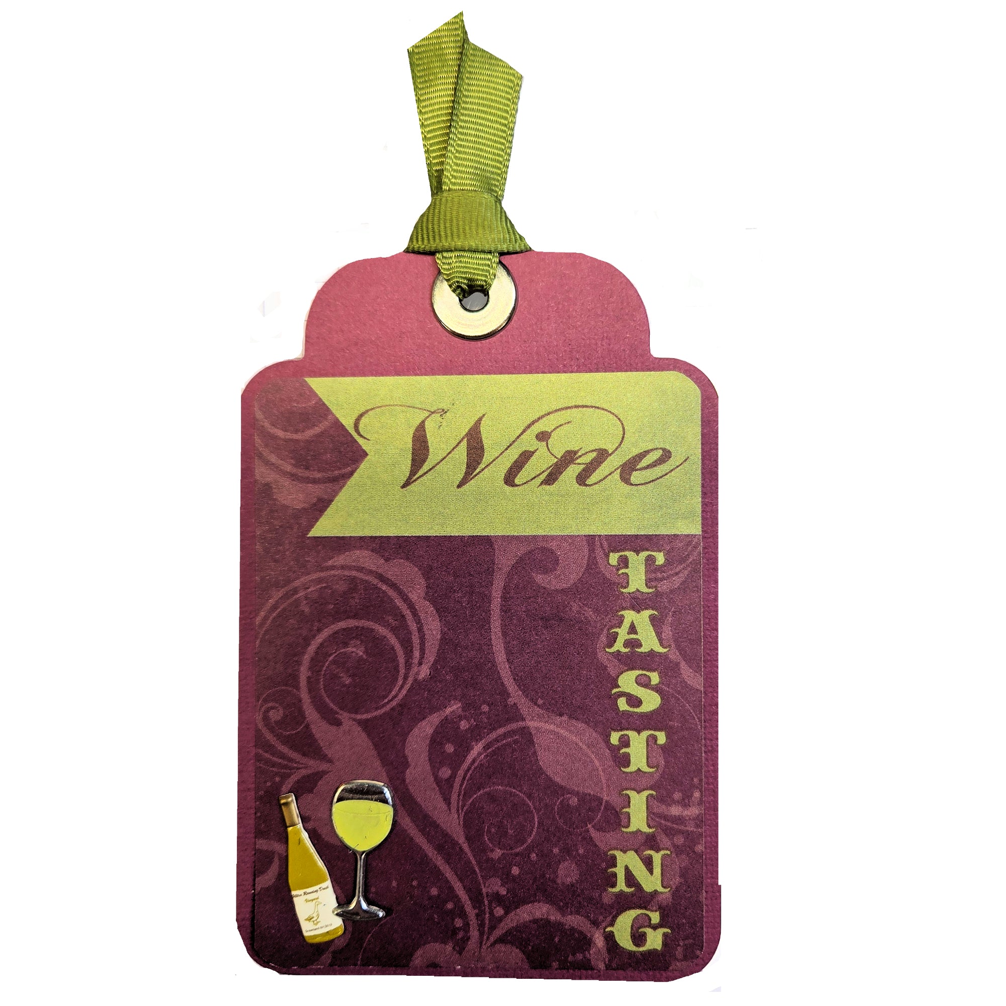 Terrific Tags Collection Wine Tasting White 3x5 Scrapbook Tag Embellishment by SSC Designs
