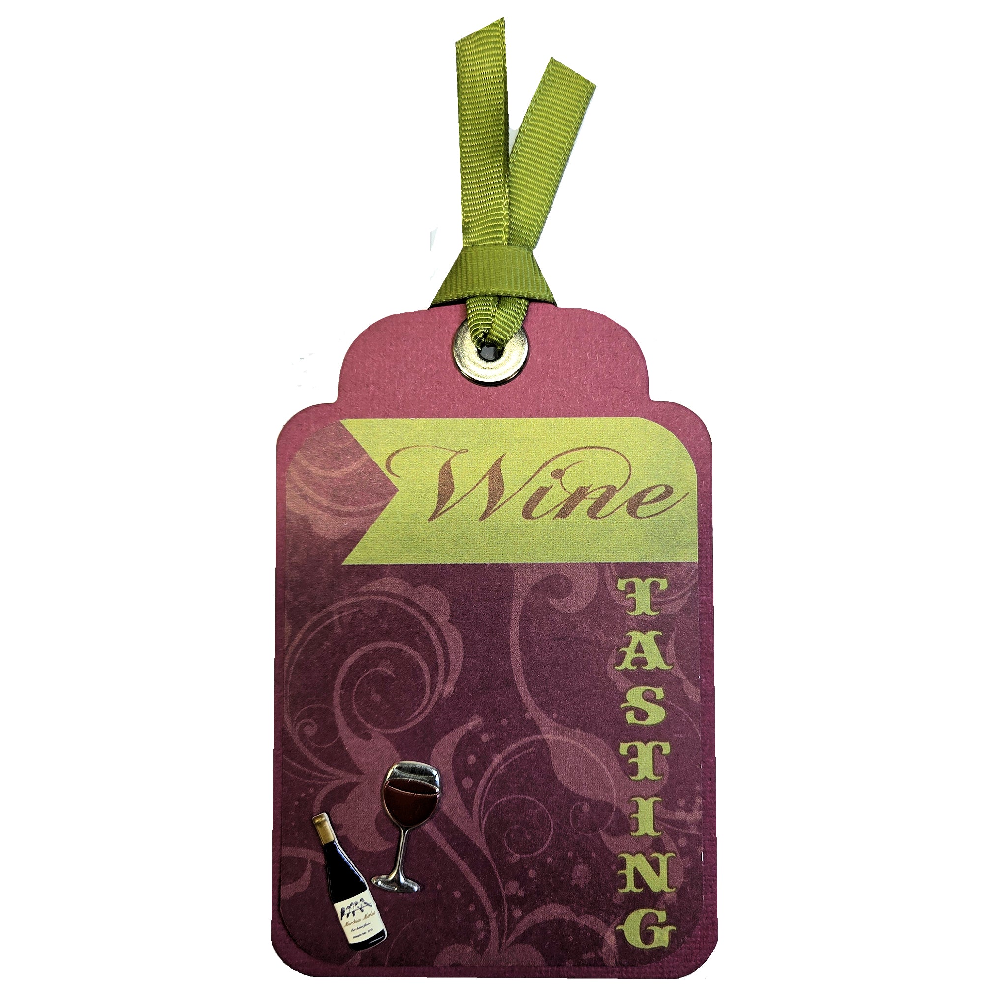 Terrific Tags Collection Wine Tasting Red 3x5 Scrapbook Tag Embellishment by SSC Designs