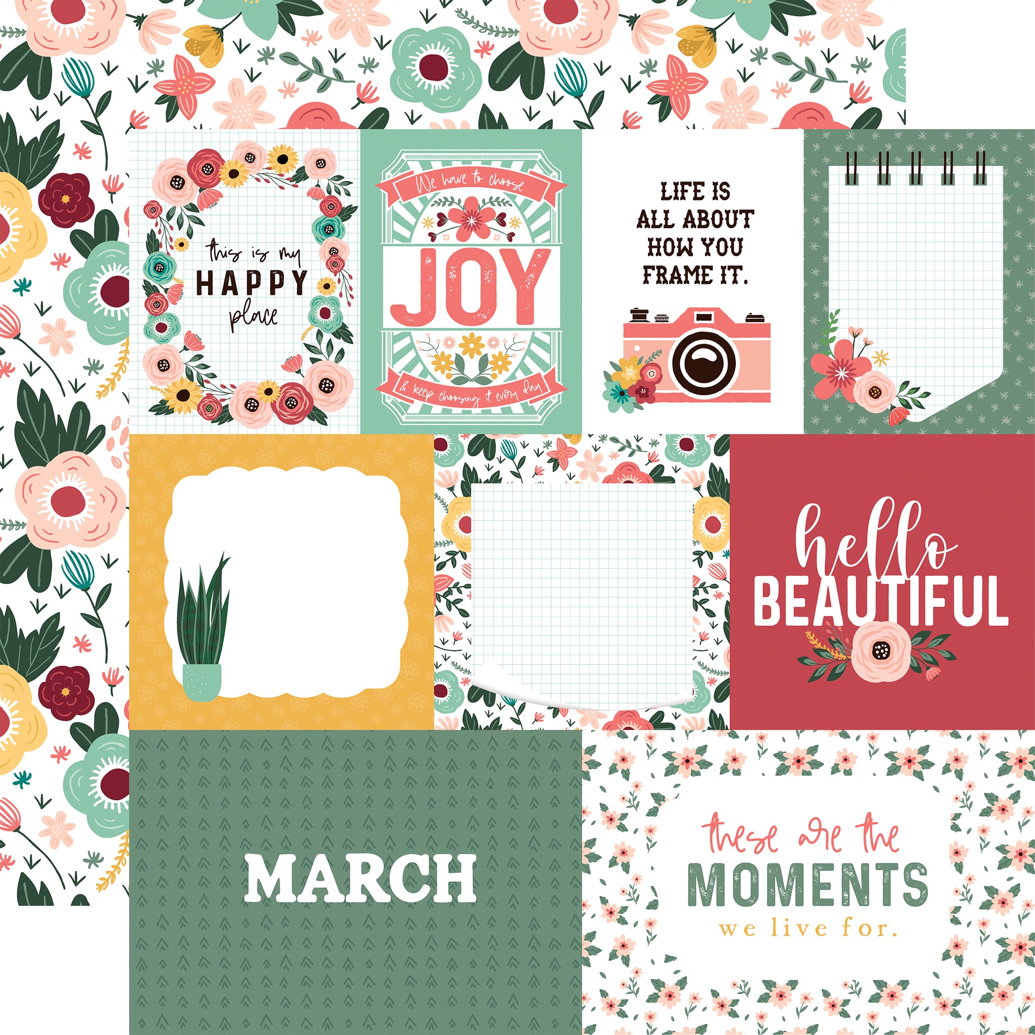 Year In Review Collection March 12 x 12 Double-Sided Scrapbook Paper by Echo Park Paper