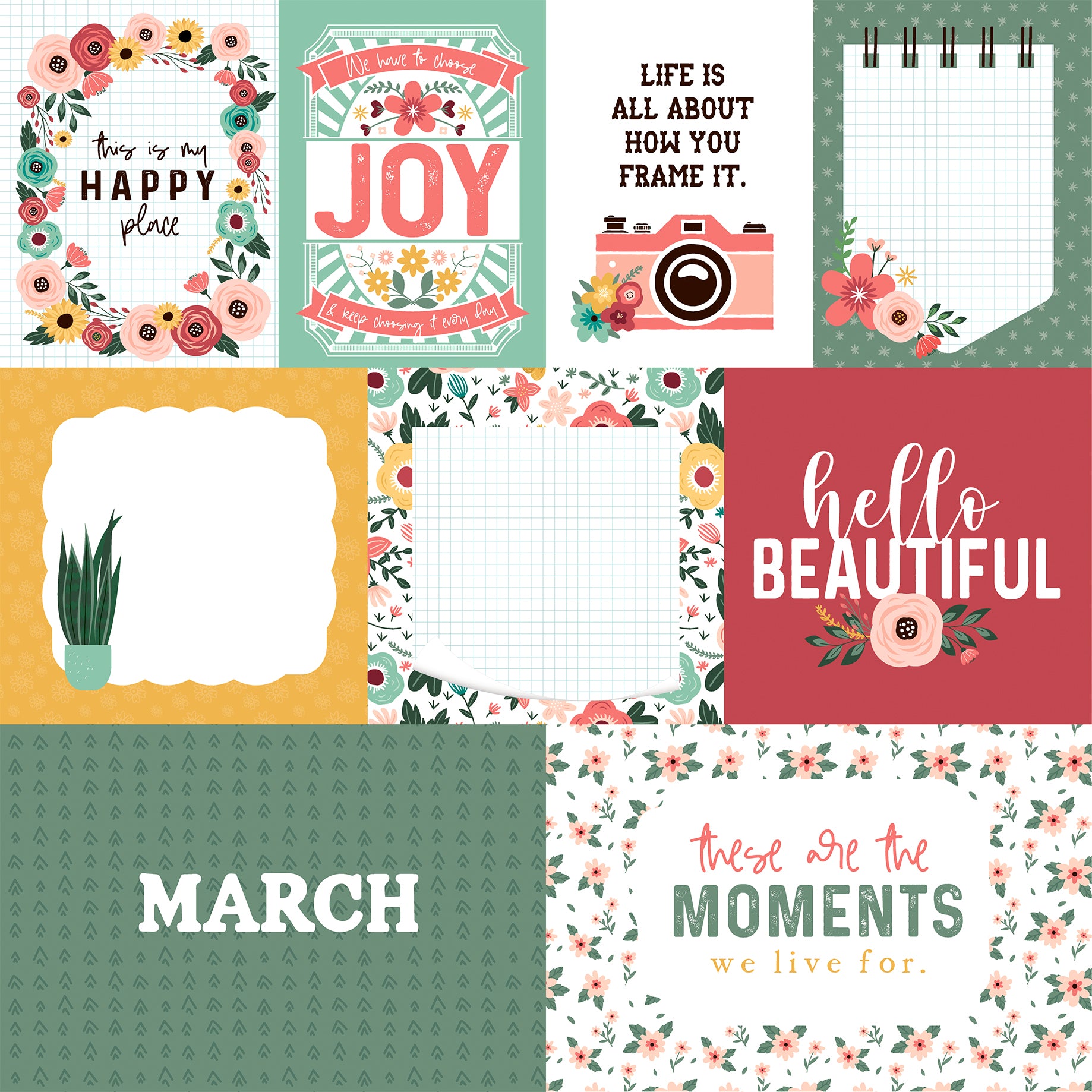 Year In Review Collection March 12 x 12 Double-Sided Scrapbook Paper by Echo Park Paper