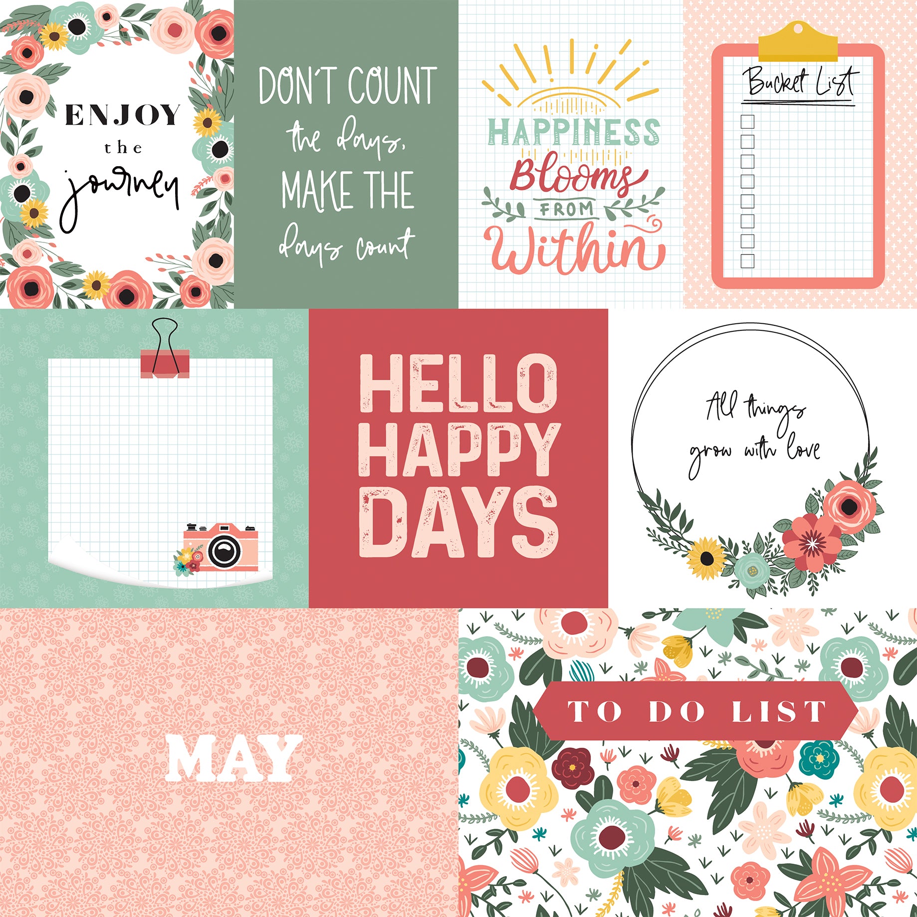 Year In Review Collection May 12 x 12 Double-Sided Scrapbook Paper by Echo Park Paper