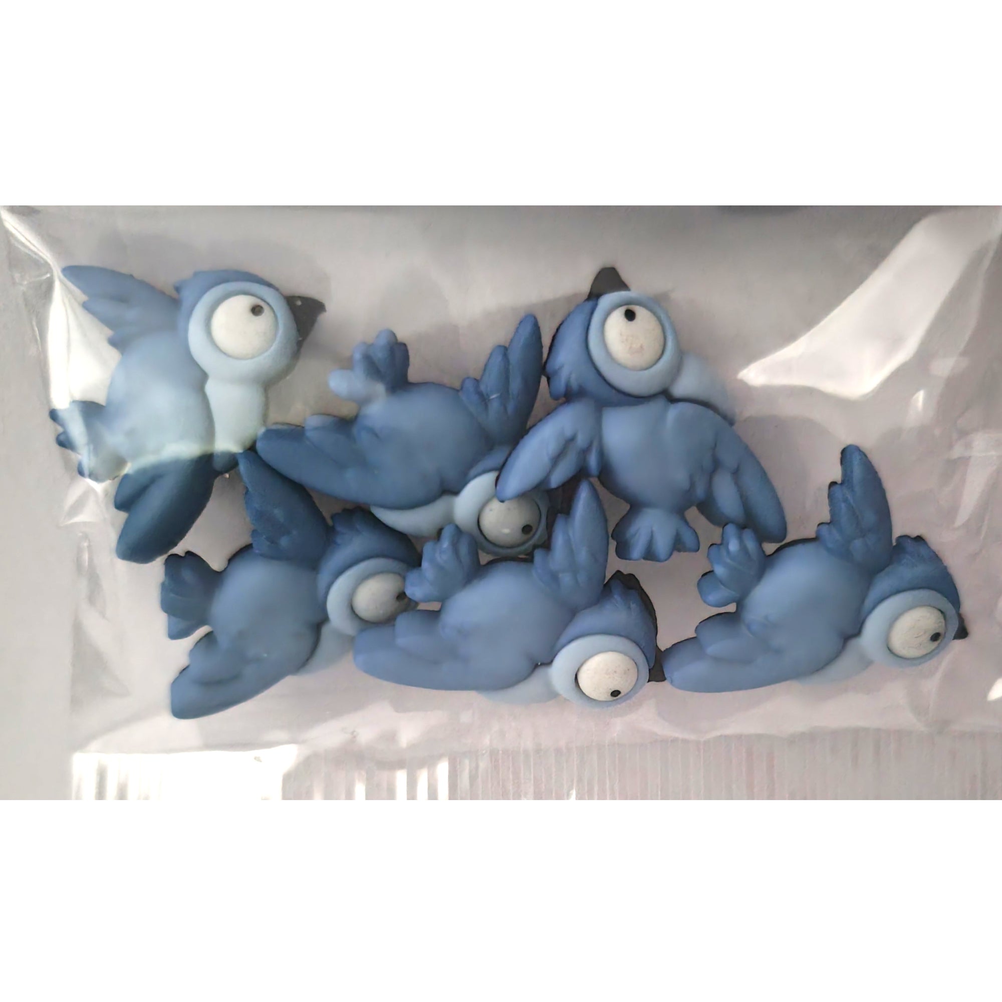 Dress It Up Collection Blue Birdie Scrapbook Buttons by Jesse James Buttons