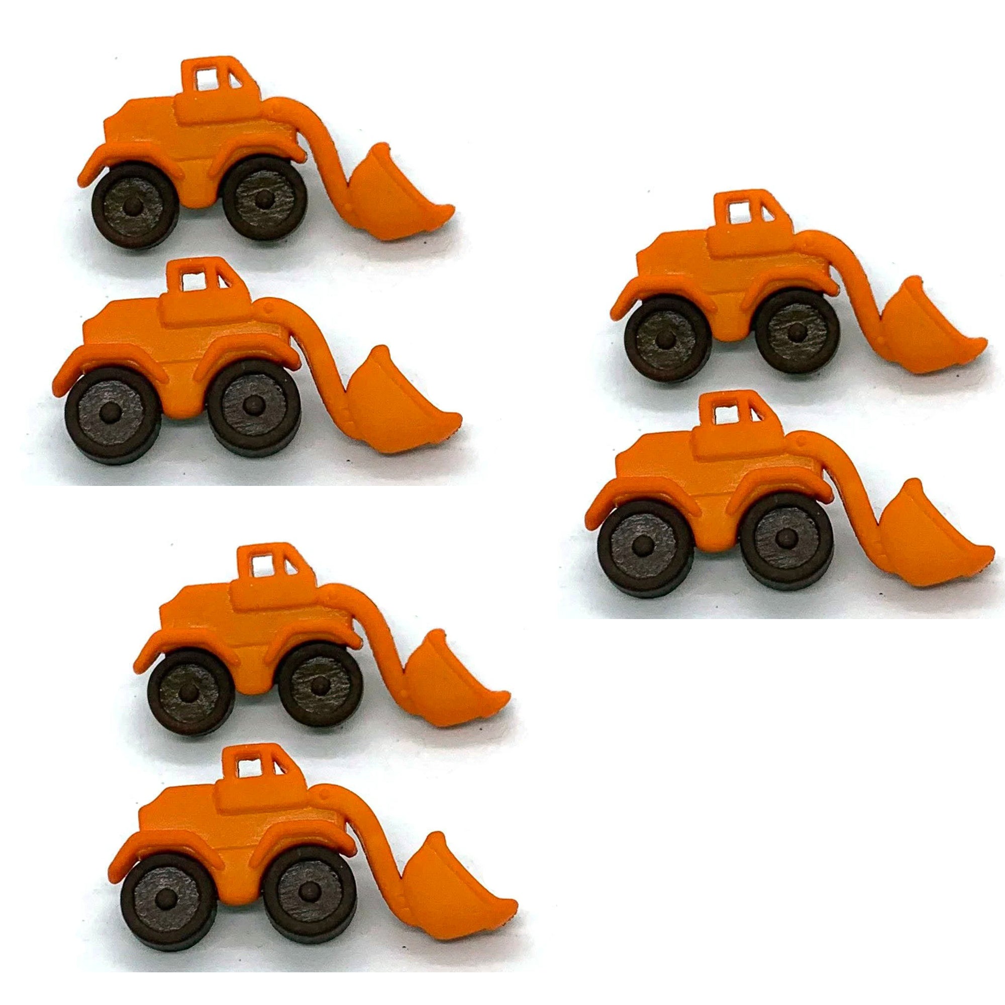 Dress It Up Collection Bulldozer Scrapbook Buttons by Jesse James Buttons - 6 pieces