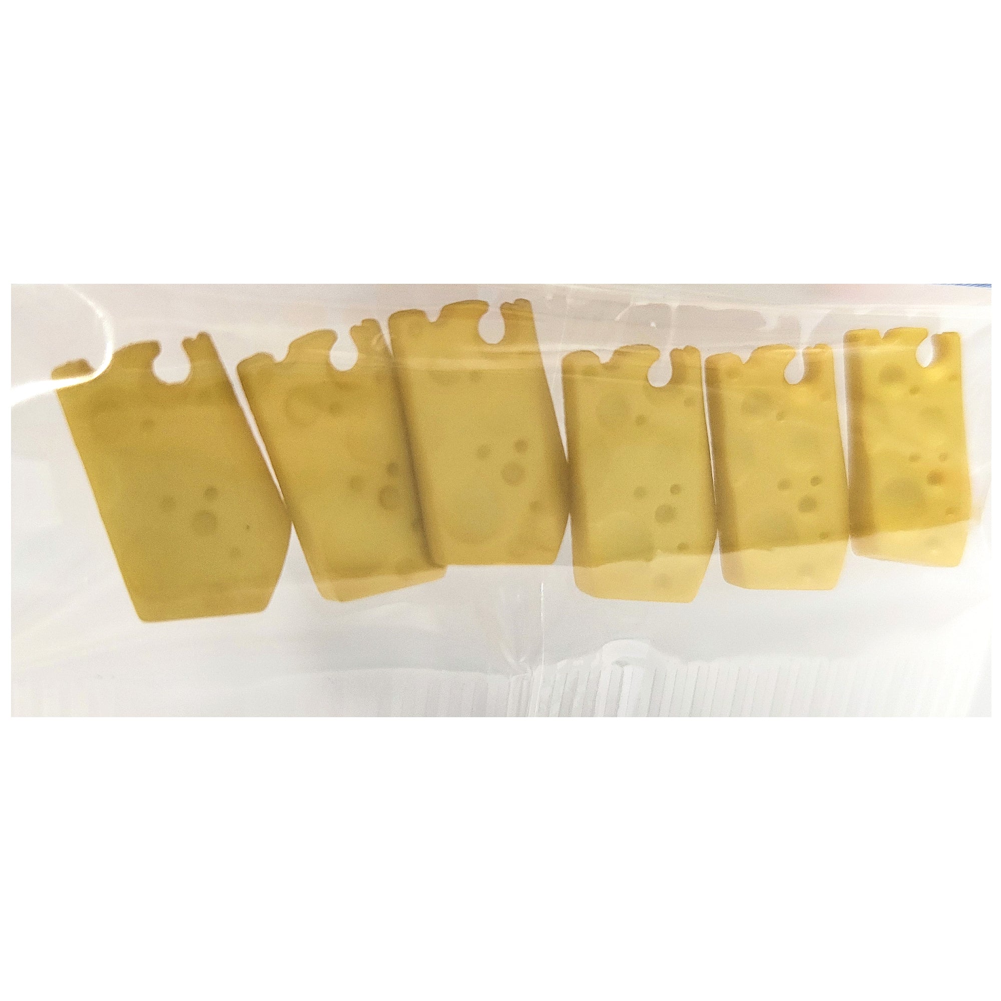 Dress It Up Collection Cheese Wedges Scrapbook Buttons by Jesse James Buttons - 6 Pieces