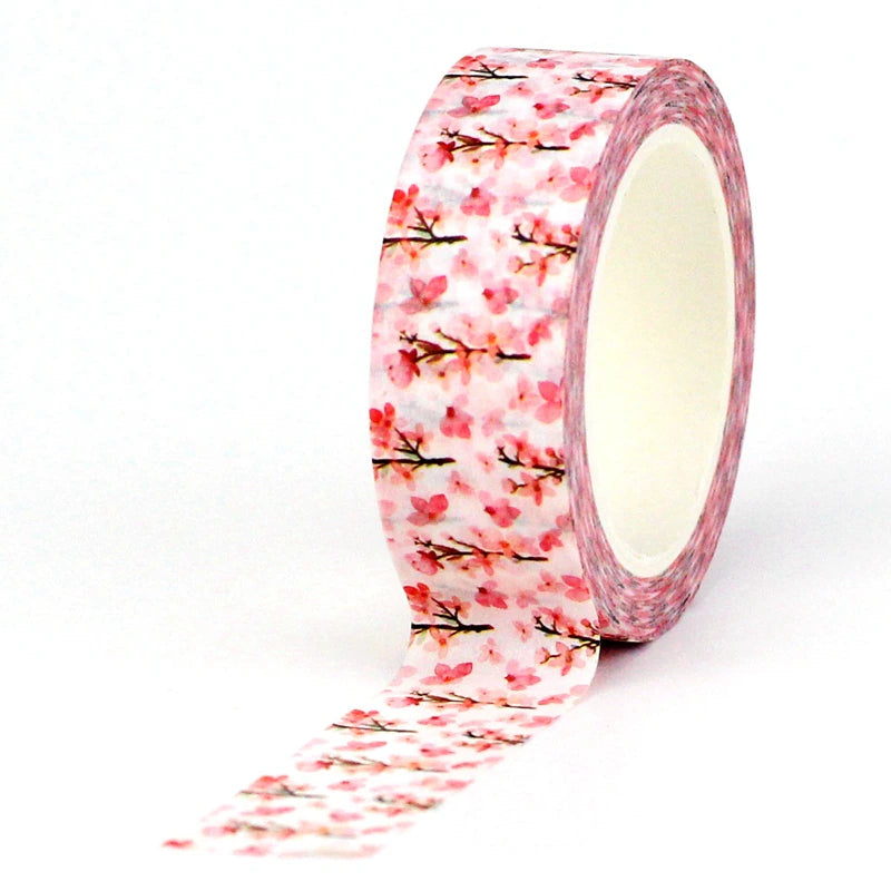 TW Collection Cherry Blossom Scrapbook Washi Tape by SSC Designs - 15mm x 30 Feet