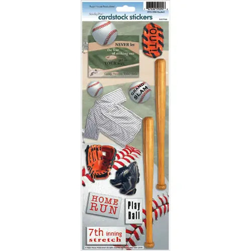 Baseball Collection 5x12 Cardstock Sticker by Paper House Productions