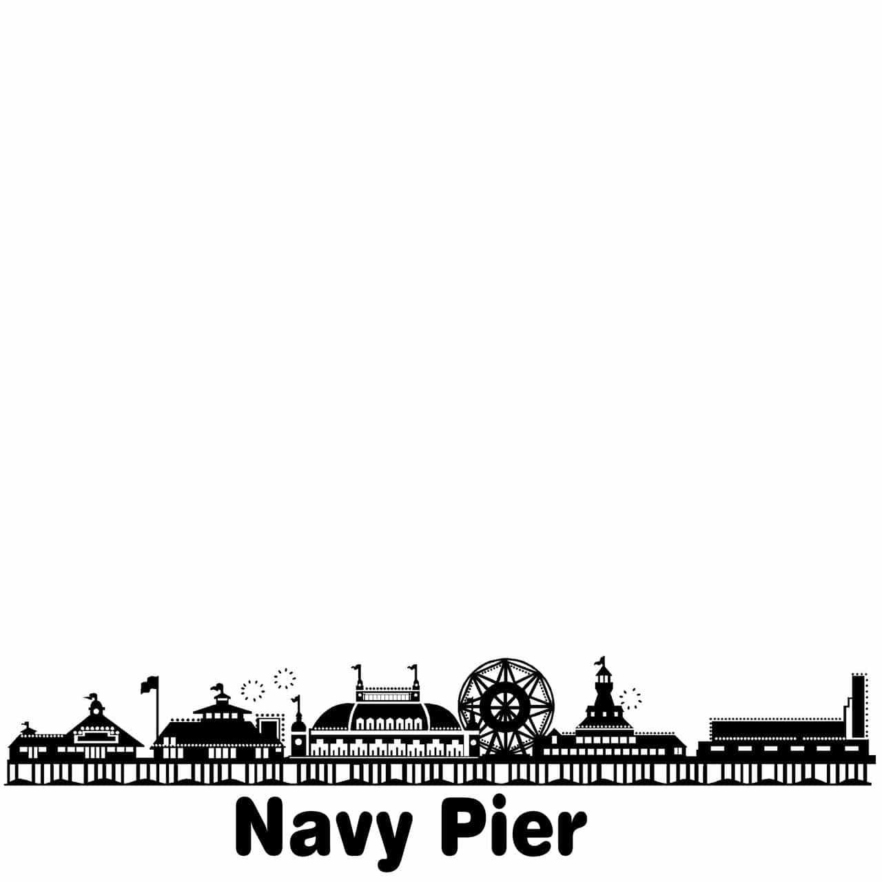 Sweet Home Chicago Collection Navy Pier 12 x 12 Scrapbook Paper by SSC Designs
