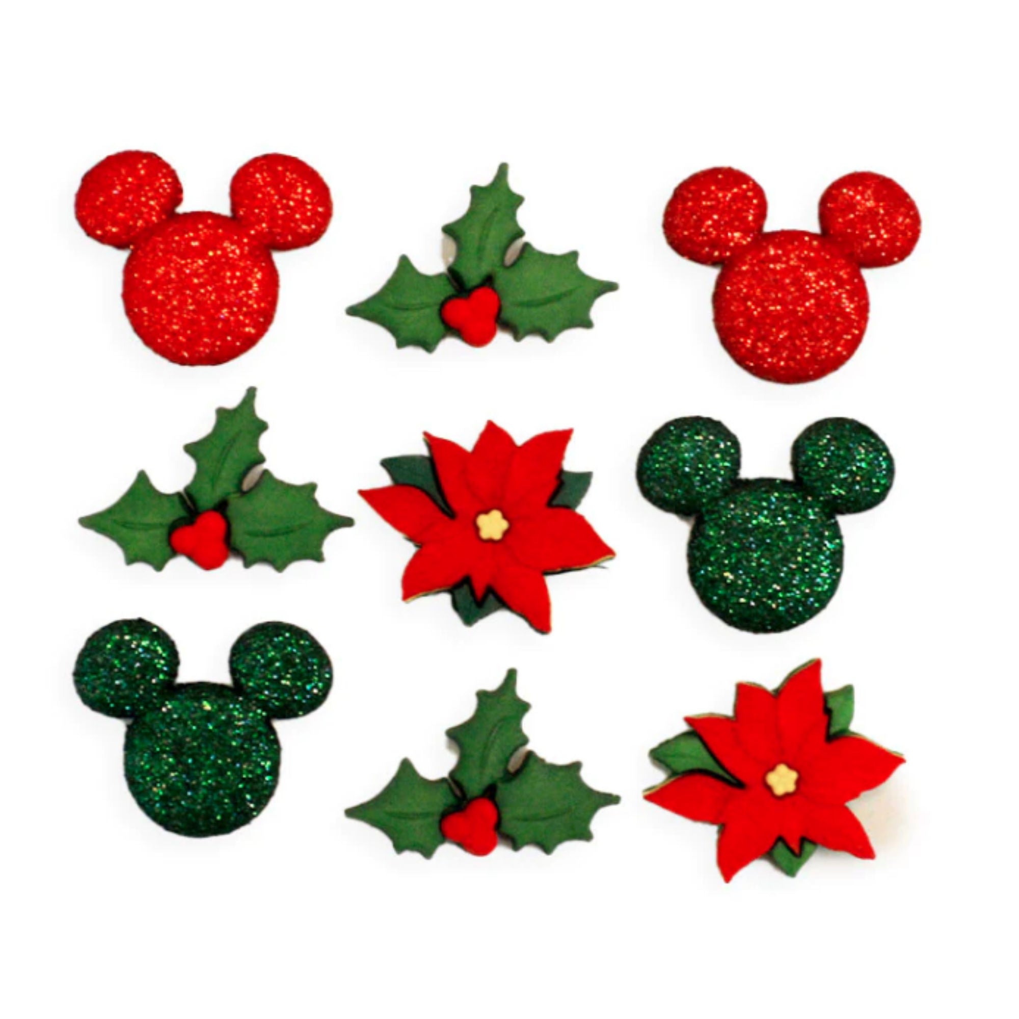 Disney Dress It Up Collection Merry & Bright Christmas Scrapbook Buttons by Jesse James Buttons