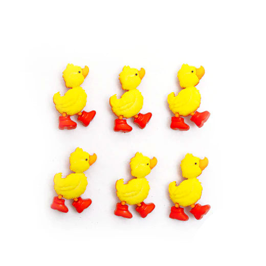 Dress It Up Collection Darling Ducks Scrapbook Button Embellishments