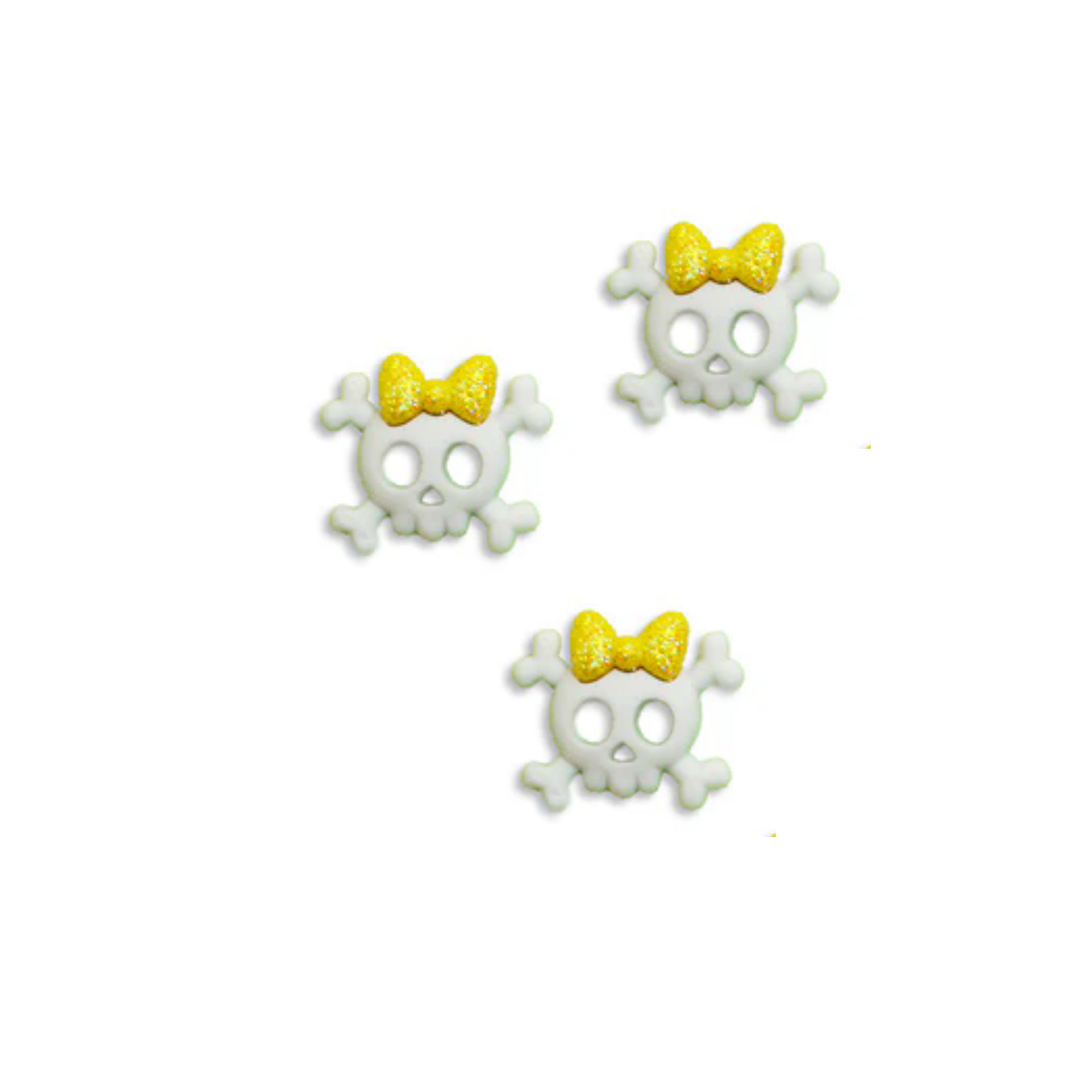 Dress It Up Collection Halloween Skulls Scrapbook Button Embellishments