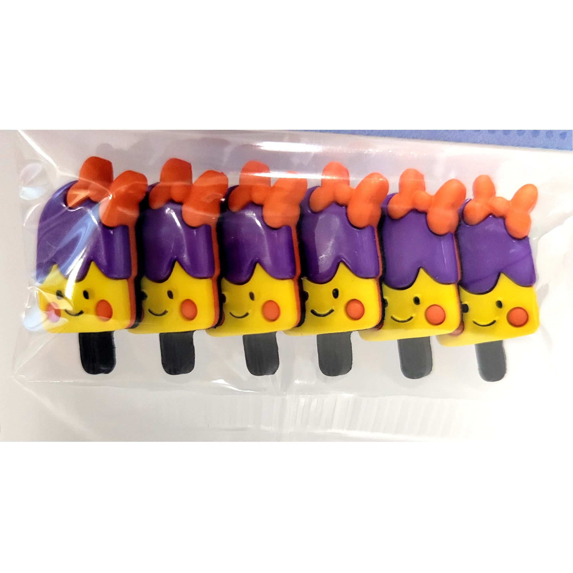 Dress It Up Collection Halloween Treat Popsicles Scrapbook Buttons by Jesse James Buttons - 6 pieces