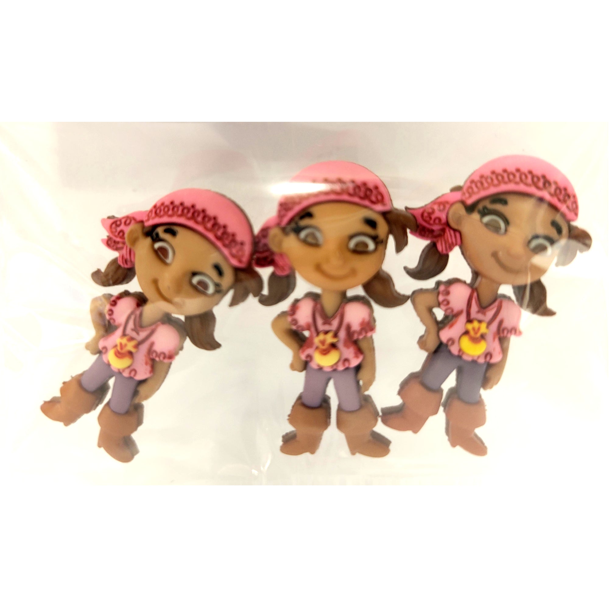 Disney Dress It Up Collection Never Land Pirates Izzy Scrapbook Buttons by Jesse James Buttons - 3 pieces