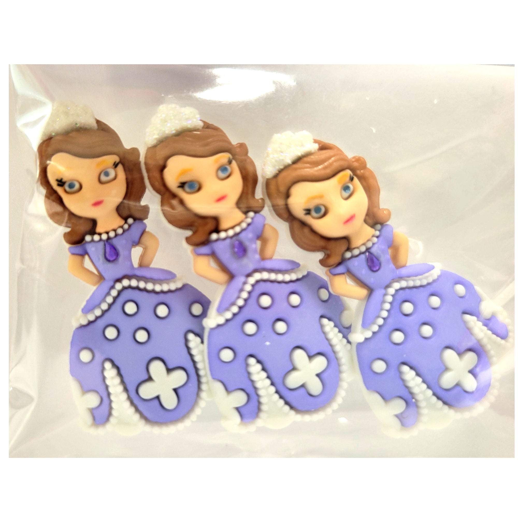 Disney Dress It Up Collection Sofia Scrapbook Buttons by Jesse James Buttons - 3 pieces