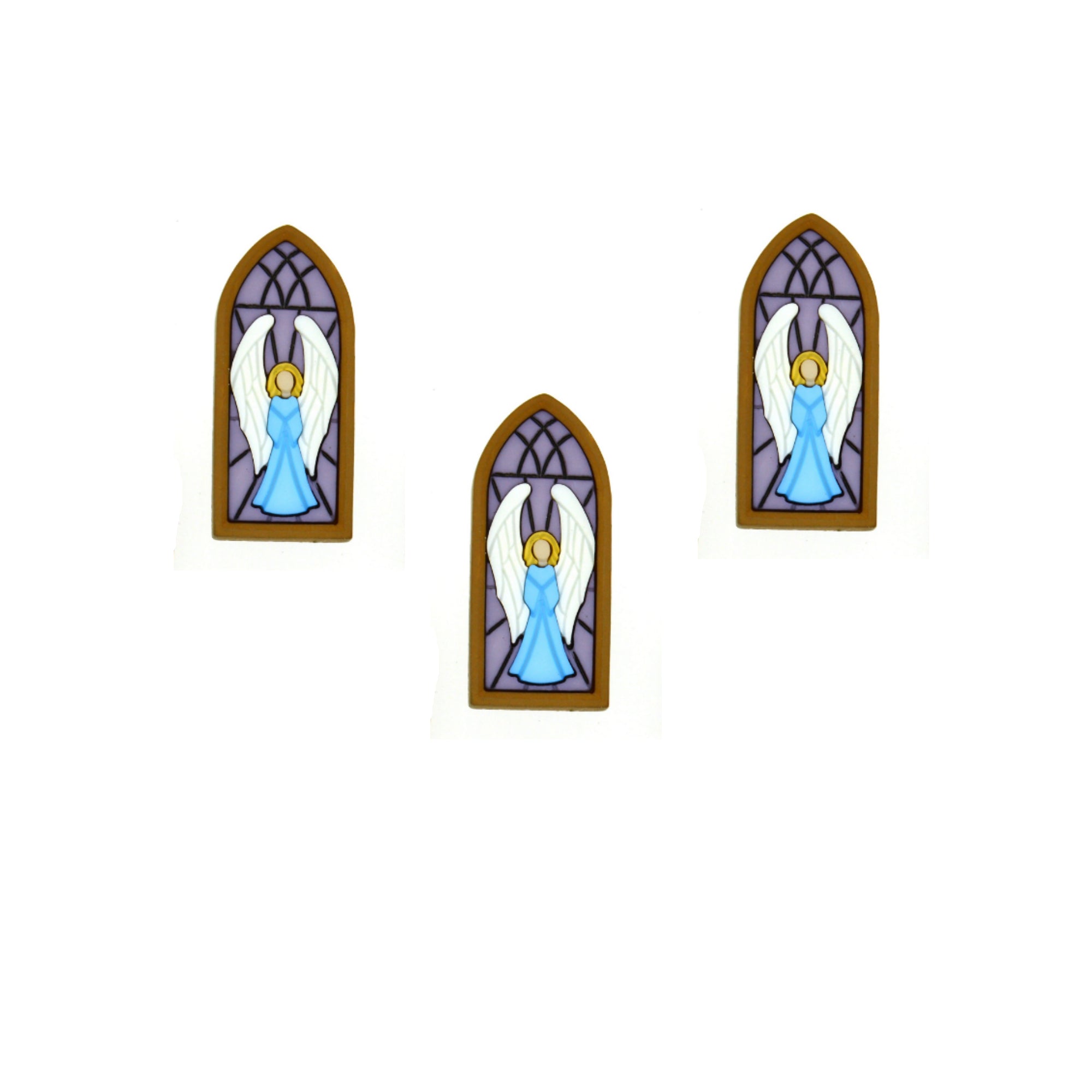 Dress It Up Collection Stained Glass Windows Scrapbook Button Embellishments