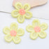 Embroidered Daisies Collection Yellow & Peach 1" Scrapbook Flower Embellishments by SSC Designs - 10 Pieces