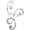 Say It With Bling Collection Frilly Flourish Swirl Silver Rhinestone 4 x 7 Scrapbook Bling by Want 2 Scrap - Scrapbook Supply Companies