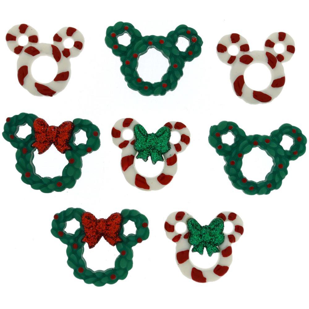 Dress It Up Licensed Embellishments-Disney Wreath & Canes Dress It Up Licensed Embellishments-Disney Wreath & Canes
