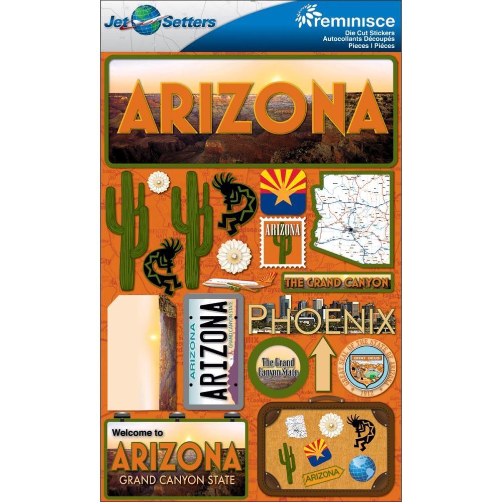 Jetsetters Collection Arizona 5 x 7 Scrapbook Embellishment by Reminisce - Scrapbook Supply Companies