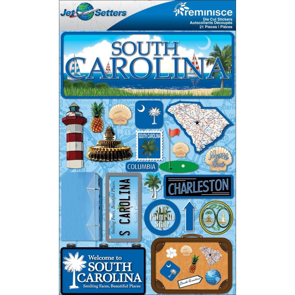 Jetsetters Collection South Carolina 5 x 7 Scrapbook Embellishment by Reminisce - Scrapbook Supply Companies