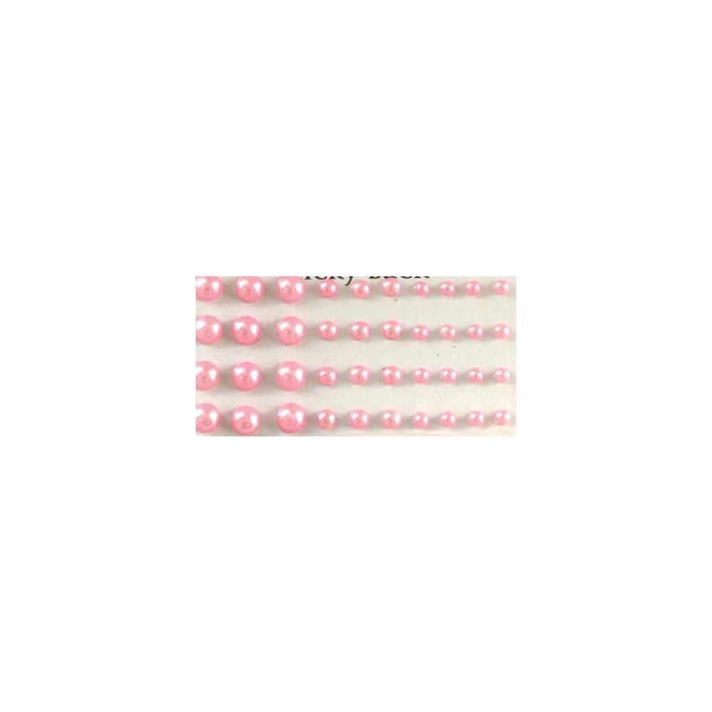 Our Brads Need Friends Collection Pink Multi-Sized Self-Adhesive Pearls by Eyelet Outlet - 100 Pearls - Scrapbook Supply Companies