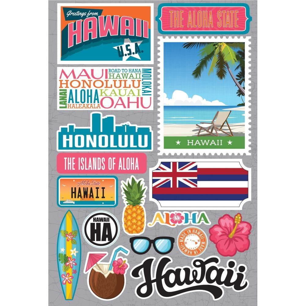 Jetsetters 3 Collection Hawaii 5 x 7 Scrapbook Embellishment by Reminisce - Scrapbook Supply Companies