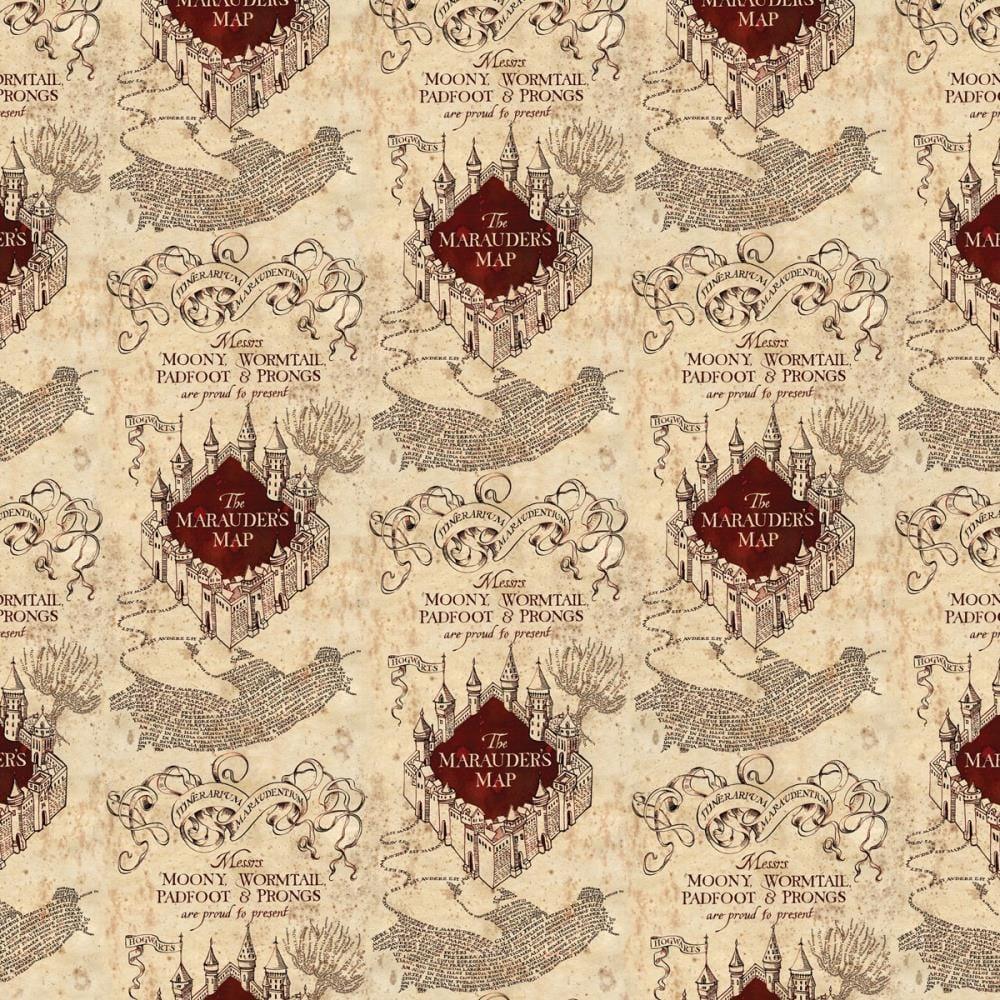 Harry Potter Collection Marauder's Map 12 x 12 Double-Sided Scrapbook Paper by Paper House Productions - Scrapbook Supply Companies