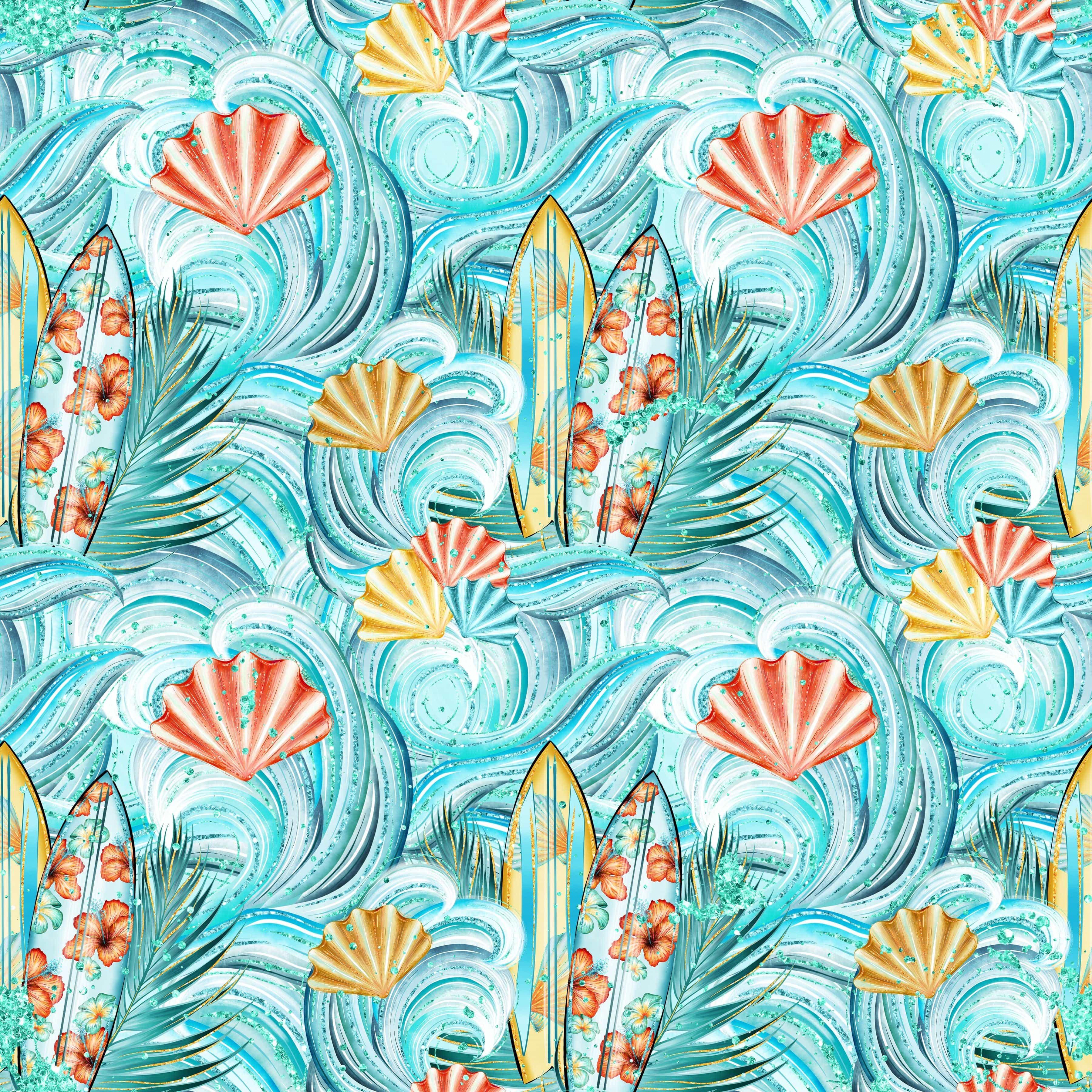  Tropics Collection Seashells 12 x 12 Double-Sided Scrapbook Paper by SSC Designs - Scrapbook Supply Companies
