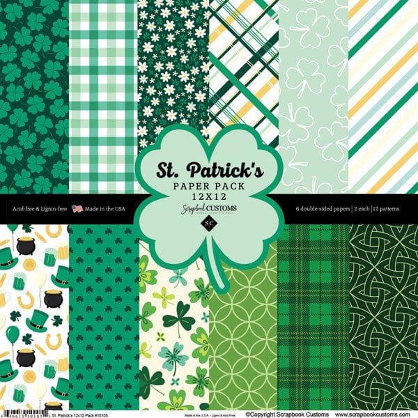 St. Patrick's Day Kit Collection 12 x 12 Double-Sided Scrapbook Paper - 12 Papers
