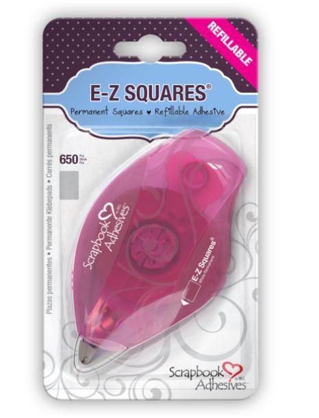 E-Z Collection E - Z Squares Permanent Refillable Adhesive Dispenser - 650 Pieces - Scrapbook Supply Companies