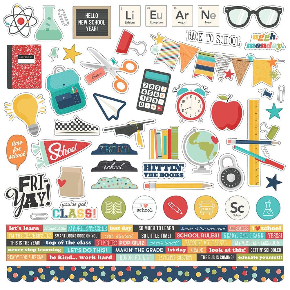 School Life Cardstock Stickers - Simple Stories*