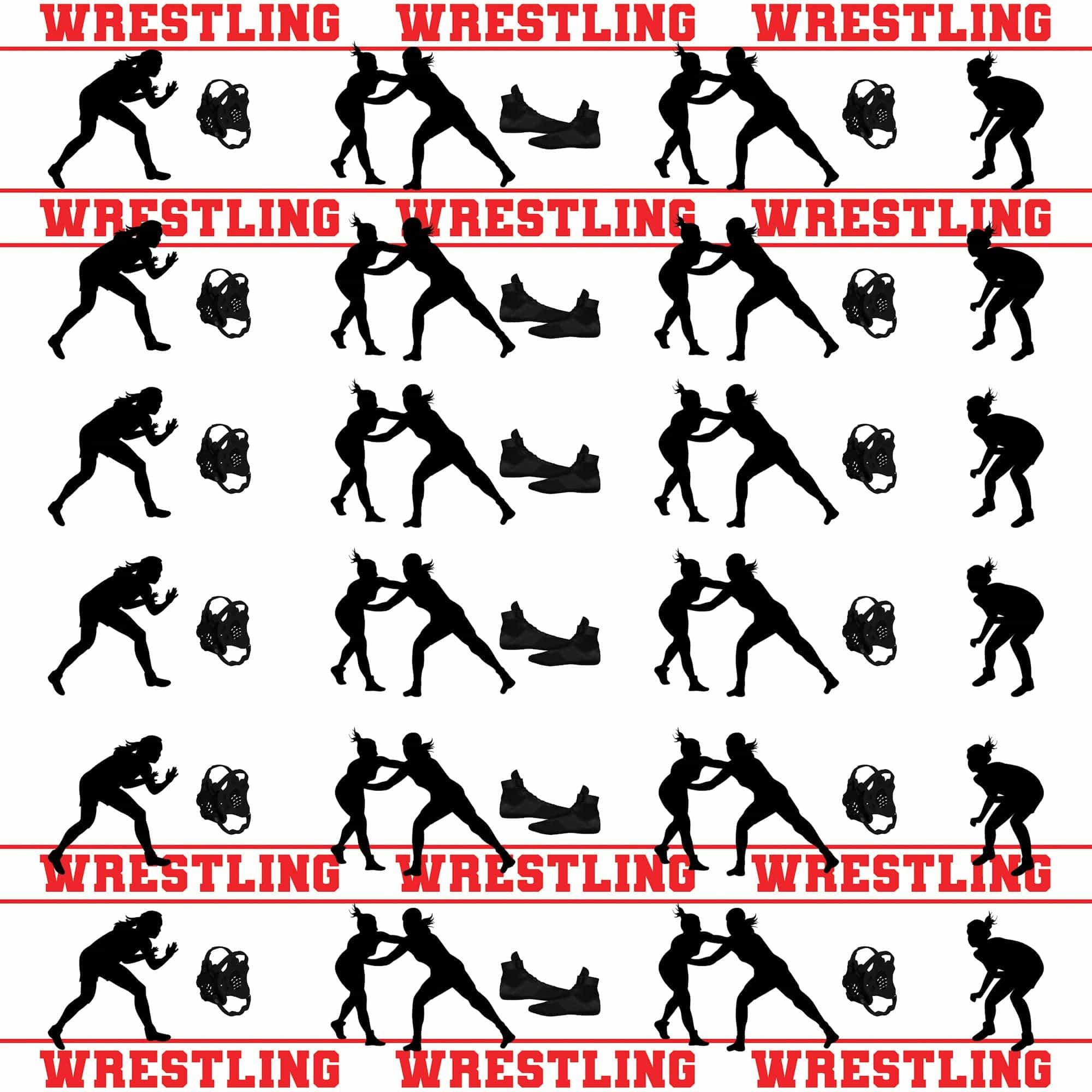 Female Wrestling Collection Wrestling Takedown 12 x 12 Double-Sided Scrapbook Paper by SSC Designs - Scrapbook Supply Companies