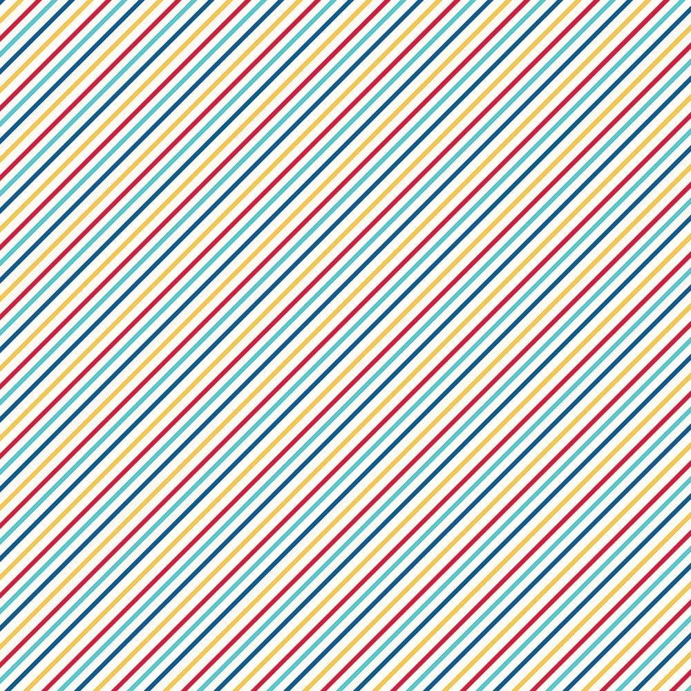 Stars, Stripes & Sparklers Collection Elements & Stripes 12 x 12 Double-Sided Scrapbook Paper by Simple Stories - Scrapbook Supply Companies