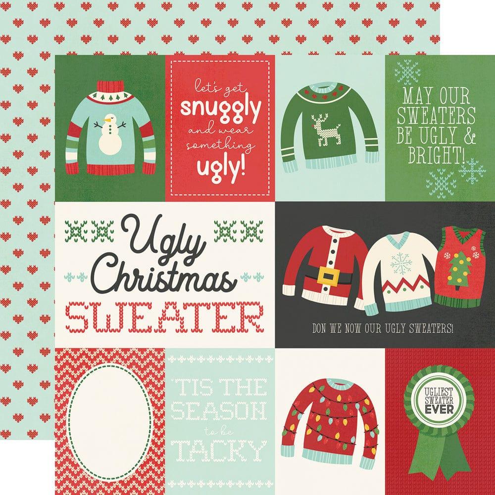 Ugly Christmas Sweater Collection Element Cards 12 x 12 Double-Sided Scrapbook Paper by Simple Stories - Scrapbook Supply Companies