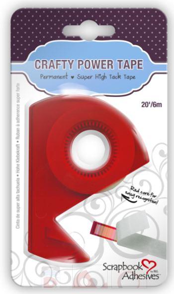 Crafty Power Super High Tack Tape with dispenser - 20' - Scrapbook Supply Companies