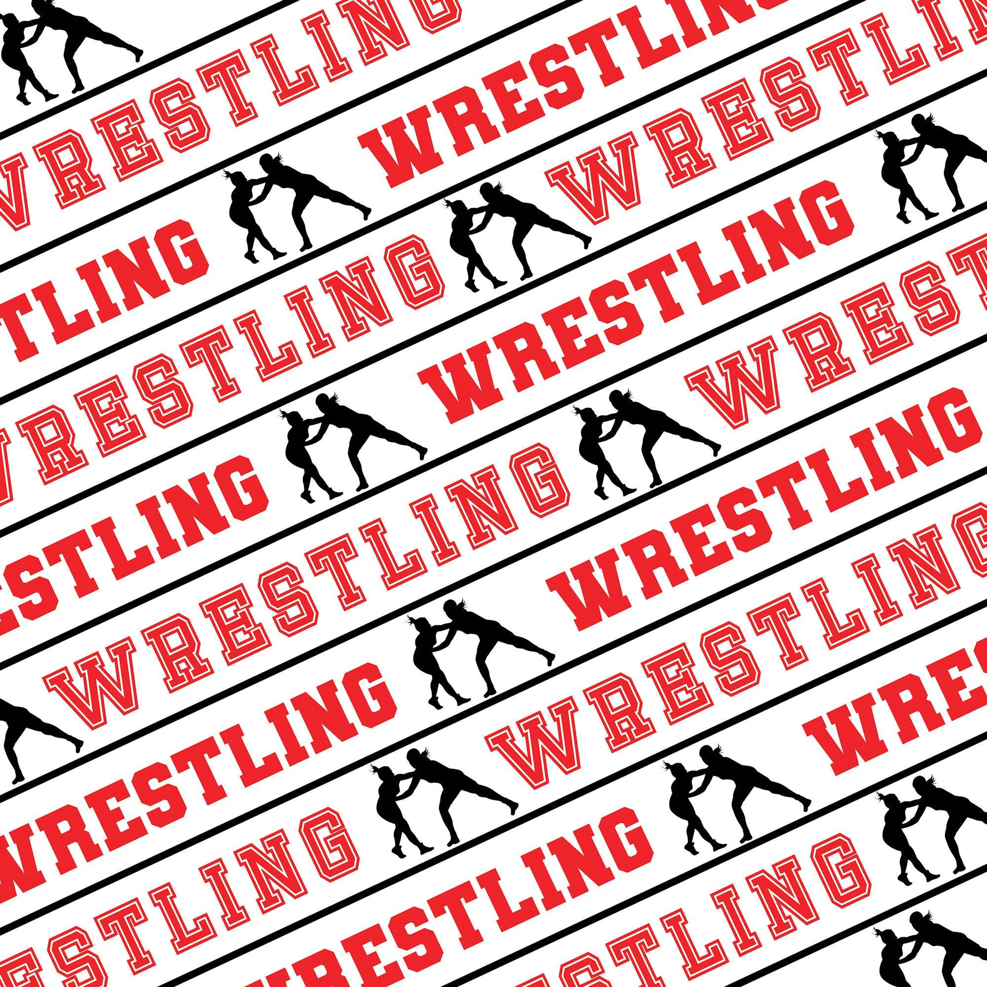 Female Wrestling Collection Wrestling On The Mat 12 x 12 Double-Sided Scrapbook Paper by SSC Designs - Scrapbook Supply Companies