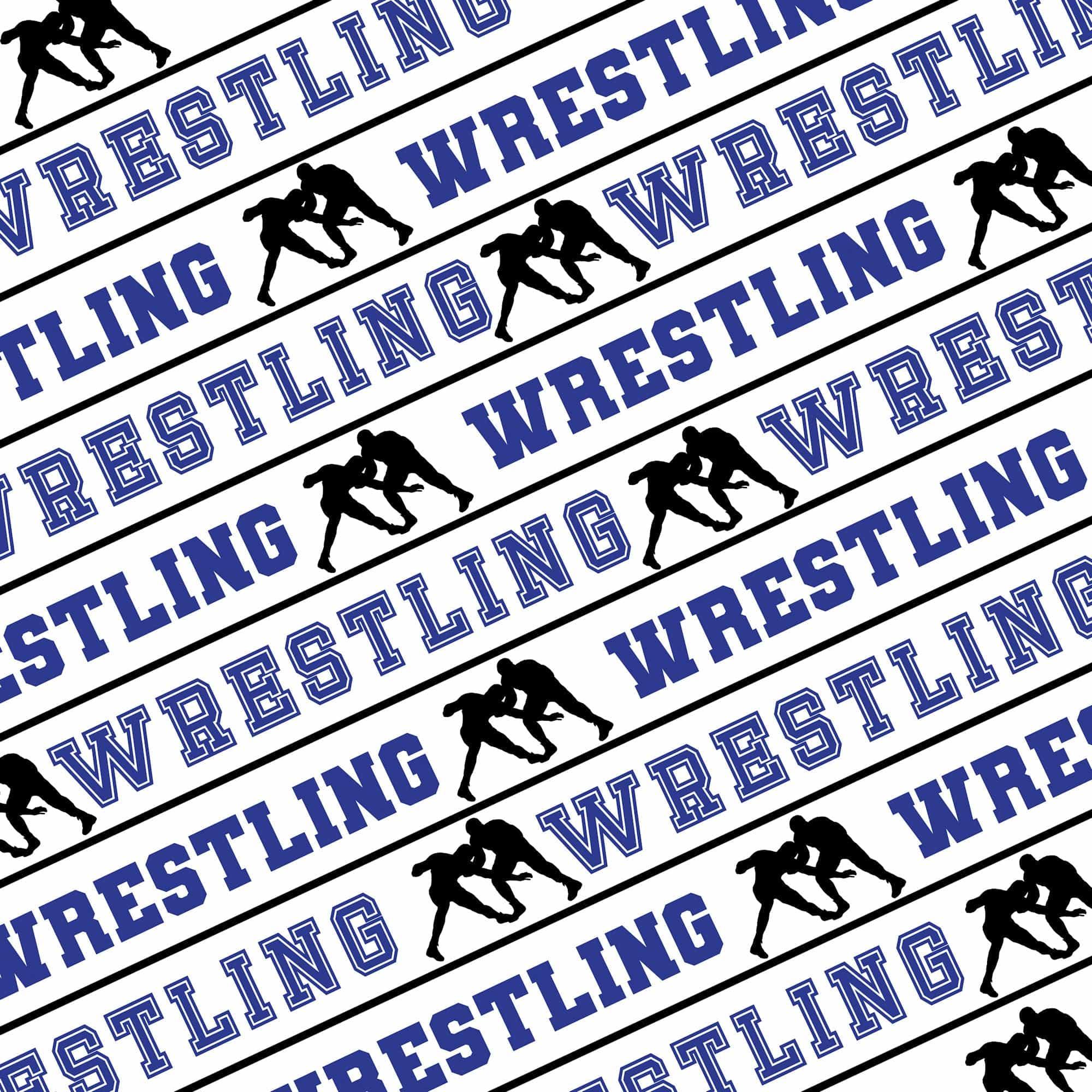 Male Wrestling Collection On The Mat 12 x 12 Double-Sided Scrapbook Paper by SSC Designs - Scrapbook Supply Companies