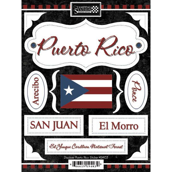 Discover Collection Puerto Rico 6 x 9 Scrapbook Sticker Sheet by Scrapbook Customs - Scrapbook Supply Companies