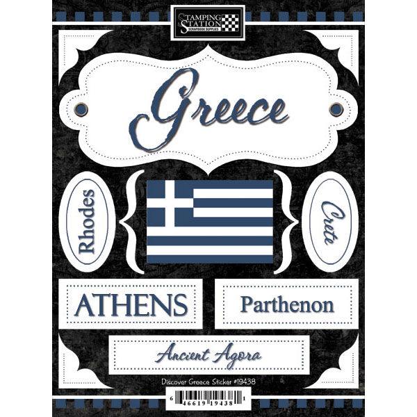 Discover Collection Greece 6 x 9 Scrapbook Stickers by Scrapbook Customs - Scrapbook Supply Companies