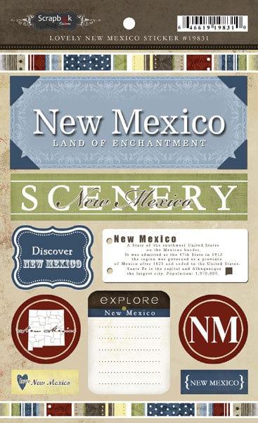 Lovely Travel Collection New Mexico 5.5 x 8 Sticker Sheet by Scrapbook Customs - Scrapbook Supply Companies